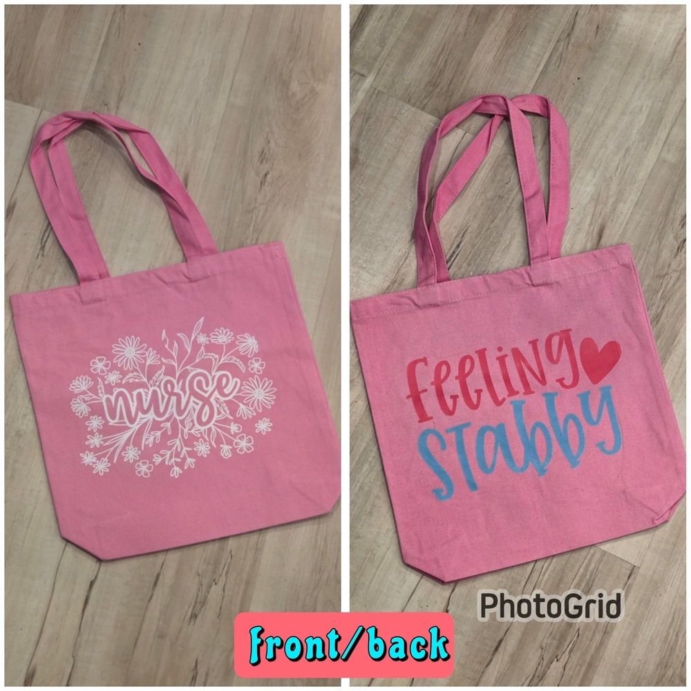 Buy One Get One Half Off  Pink Nurse Tote Bag – Double-Sided Graphic Canvas